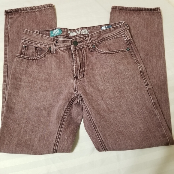 Men's Slim Fit Pink Burgandy Reese Jeans - Size 30 - Picture 12 of 12